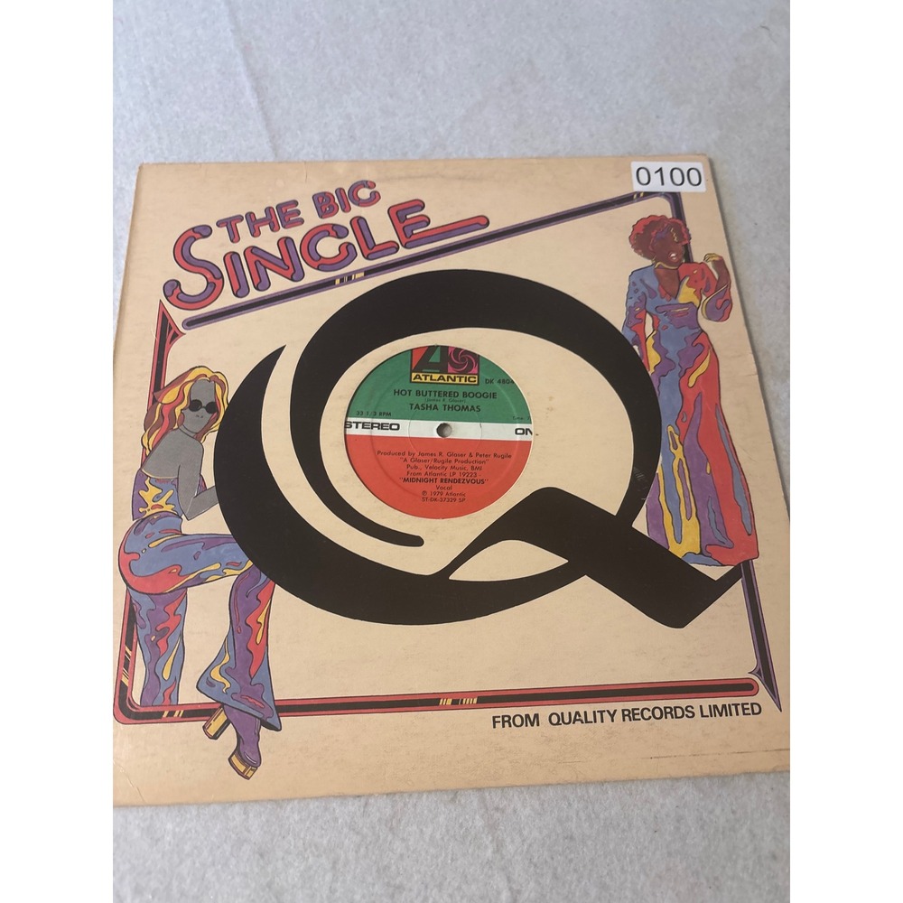 Tasha Thomas Hot Buttered Boogie 12" Vinyl Single 1979 Atlantic DK 4804 Good